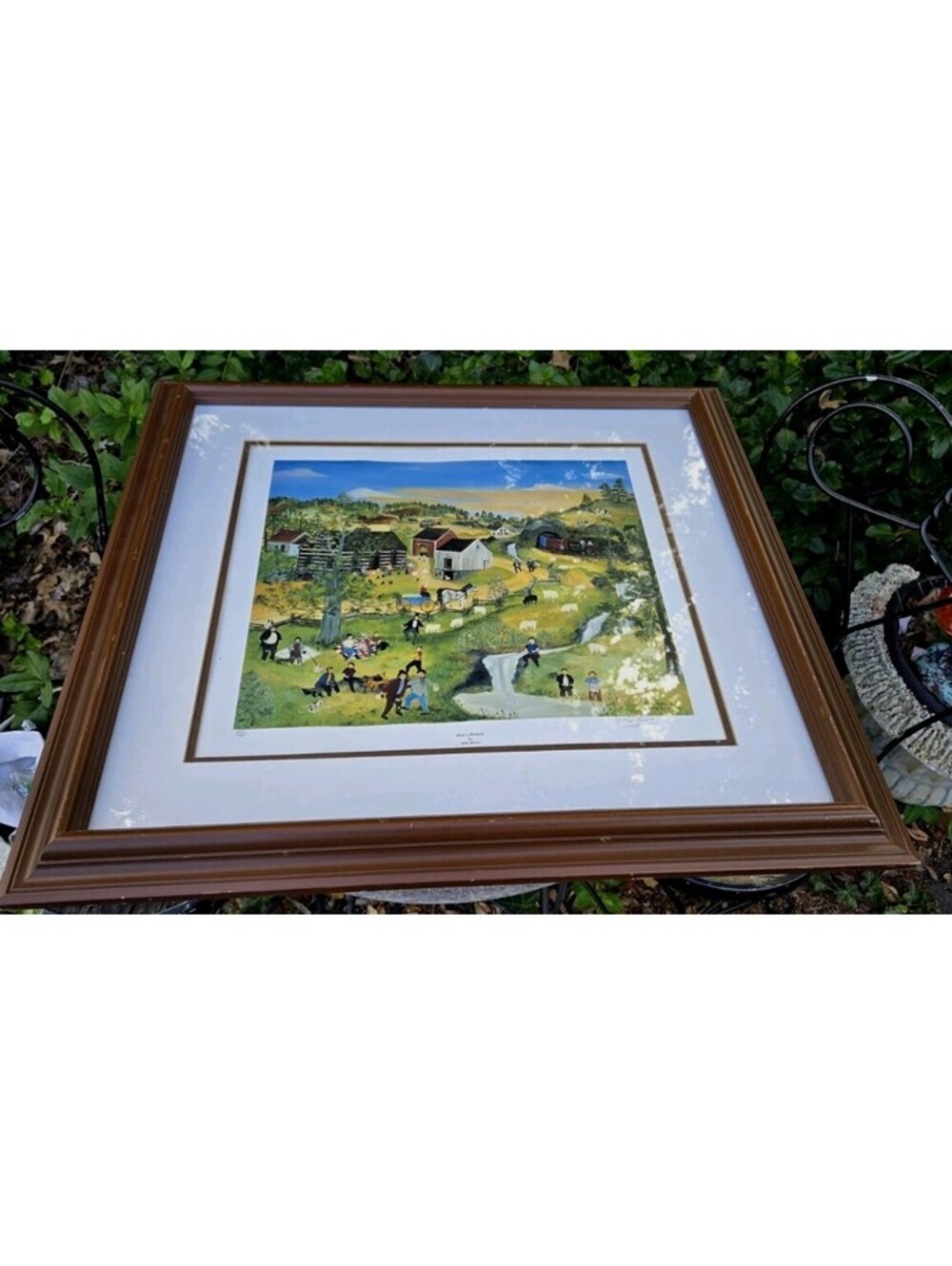 Will Moses Signed 543/1000 Ltd Edition Print on Paper "Hobo's Reunion" 15.5x14"